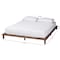 Baxton Studio Alivia Mid-Century Modern Walnut Brown Finished Wood King Size Bed Frame 238-13264-ZORO - alternate 9